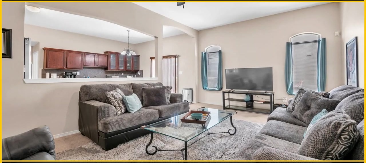 Spacious Living Room Common Area — Assisted Living Facility El Paso